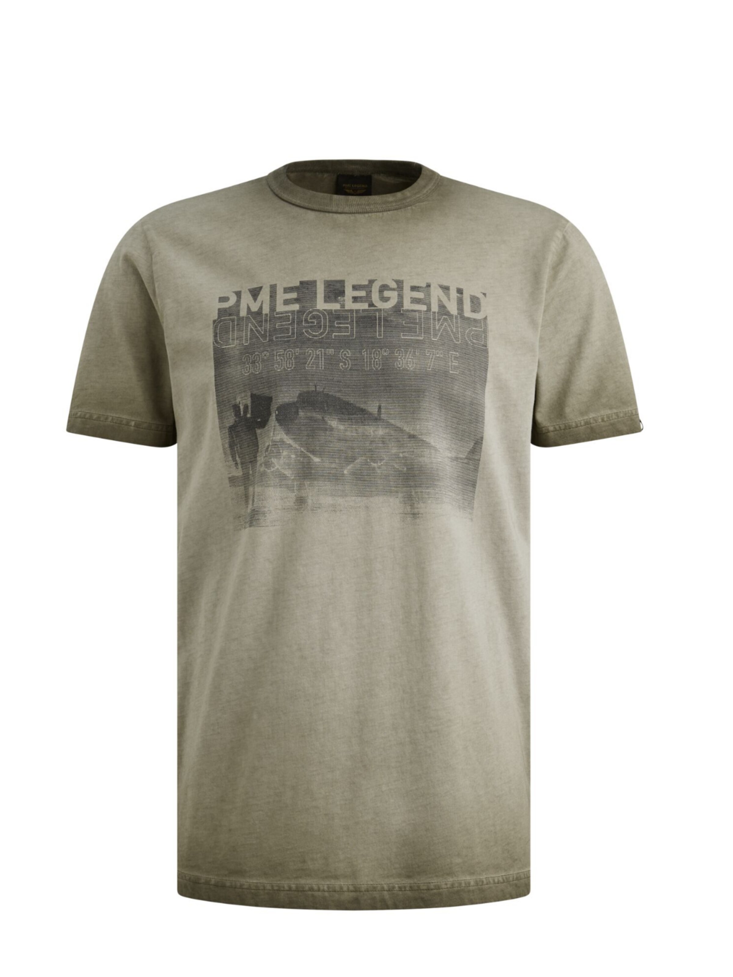 T-shirt 'PME Legend - Heren t-shirt' Pme-Legend en vert : devant