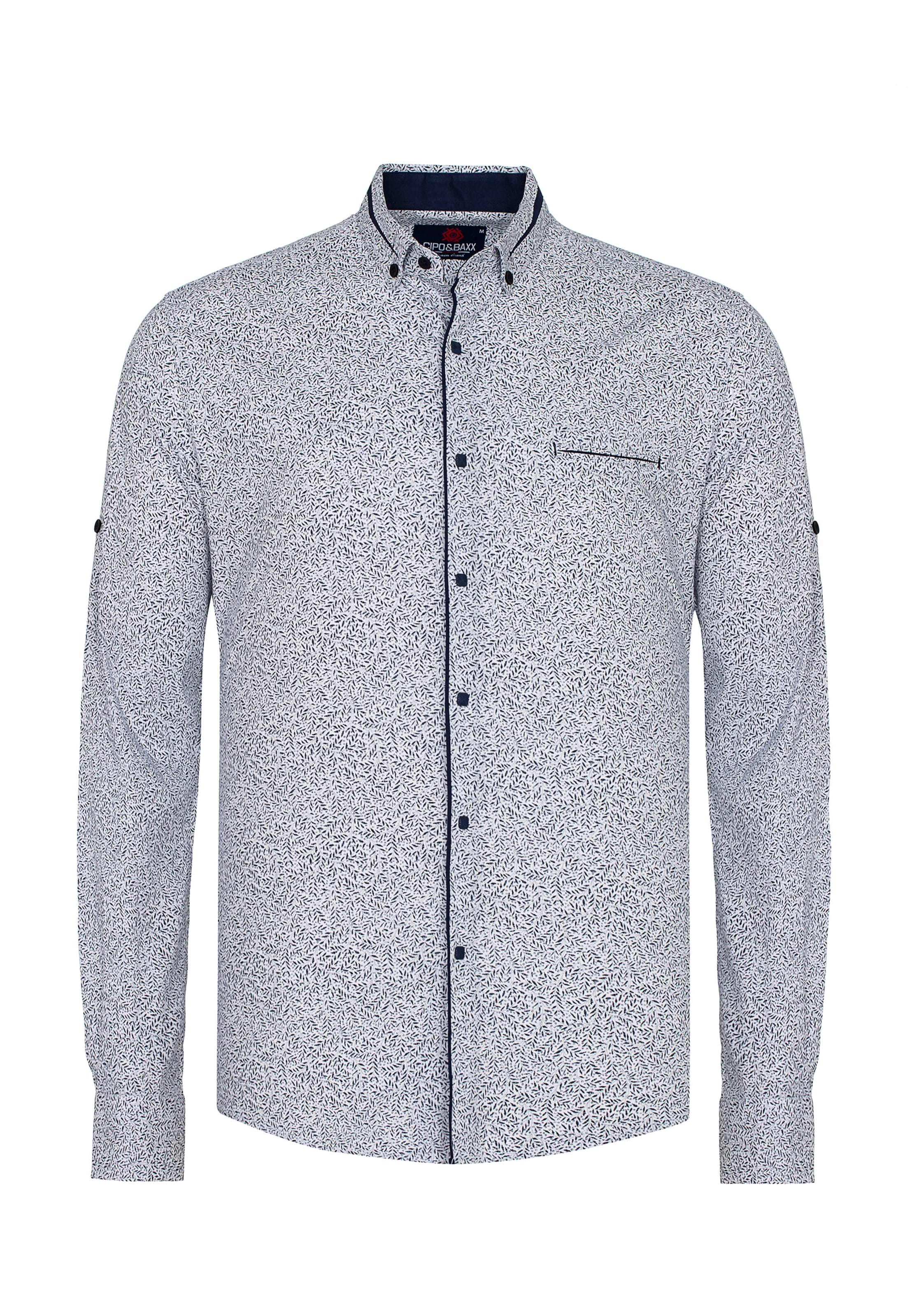Männer Hemden CIPO & BAXX Hemd 'MILFORD' in Blau, Weiß - TF87019