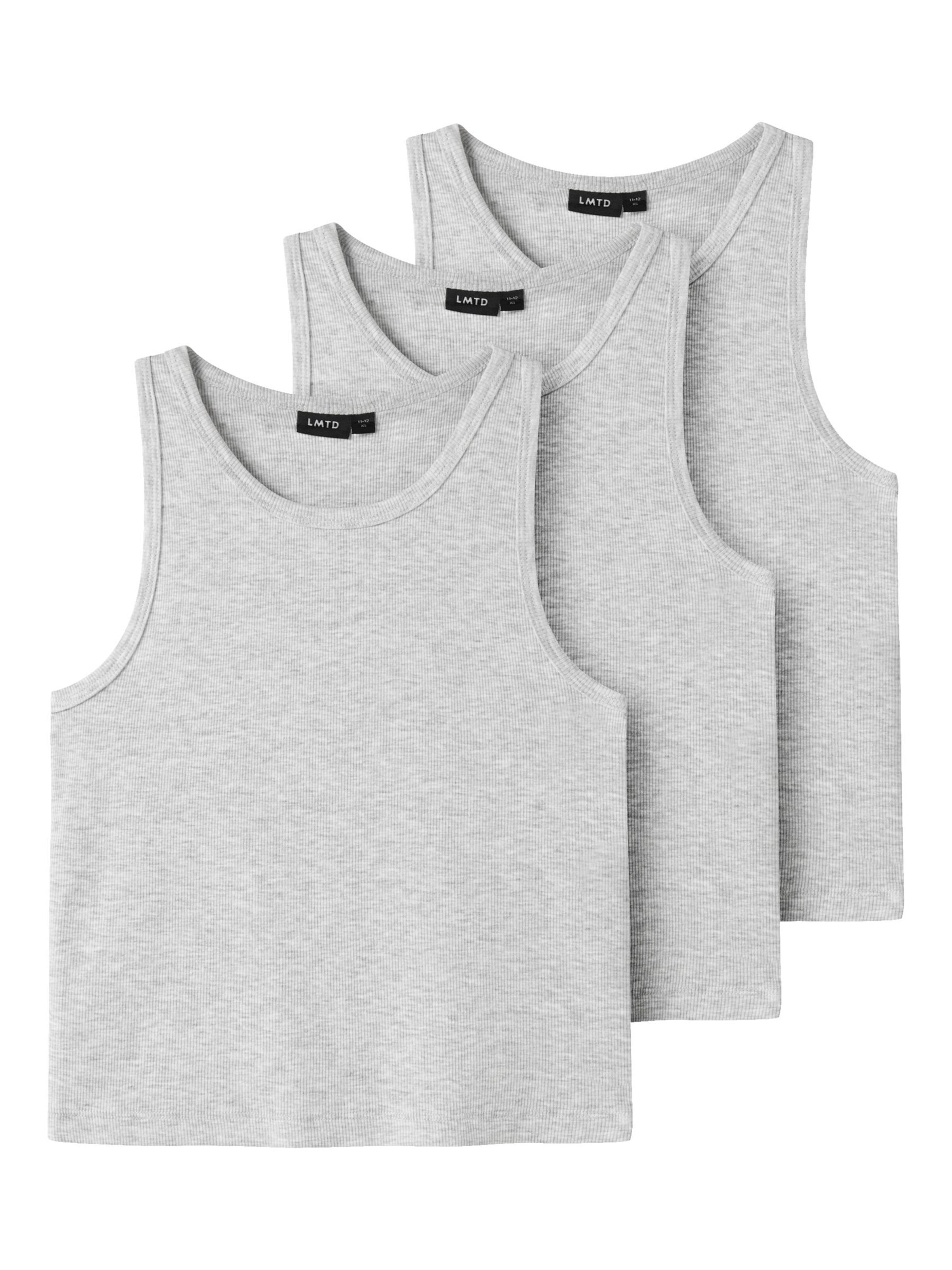 Maglietta intima di LMTD in grigio: frontale