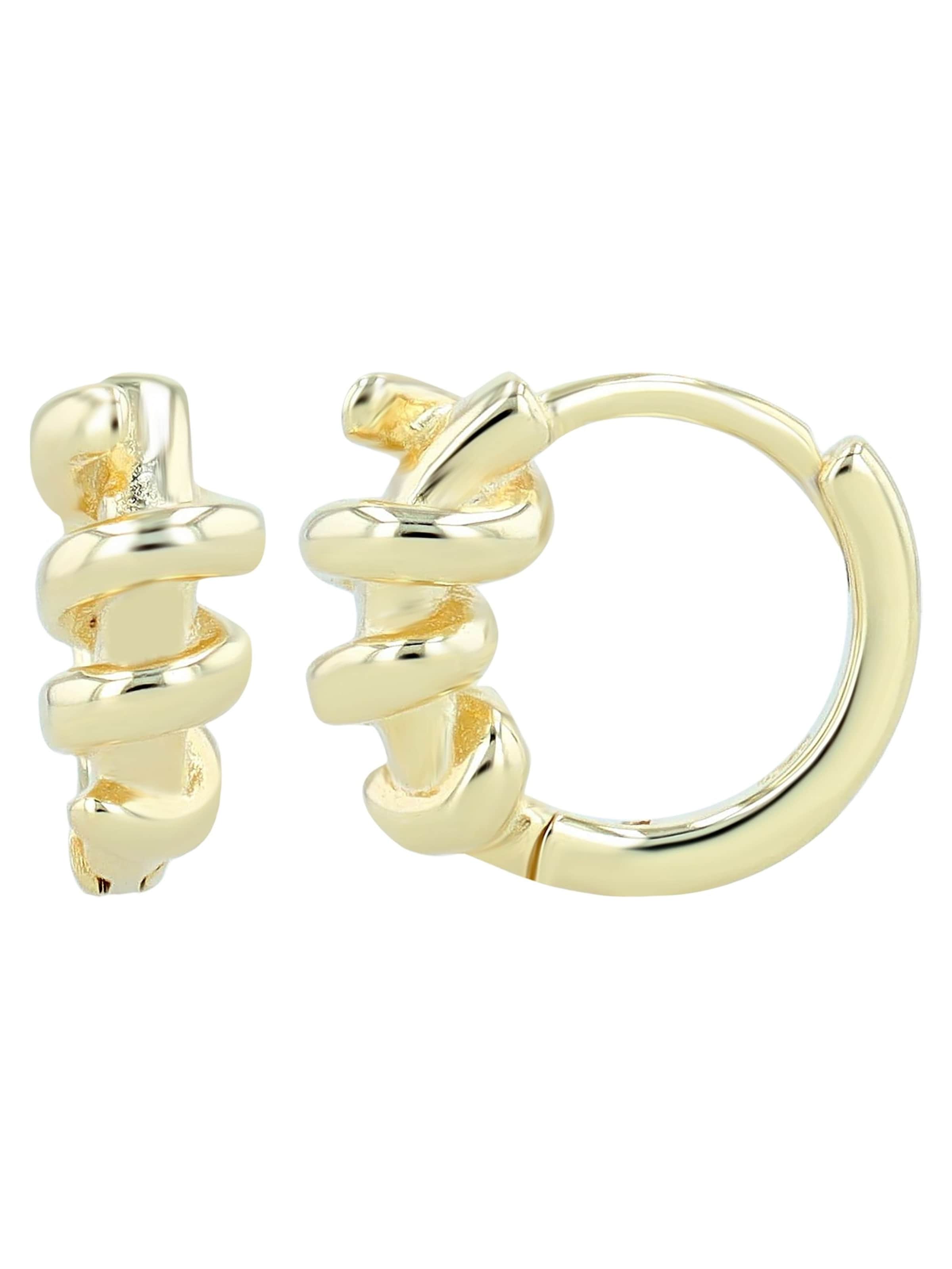 Akzent Earrings 'Valo, 925 Sterlingsilber, langlebig' in Gold: front