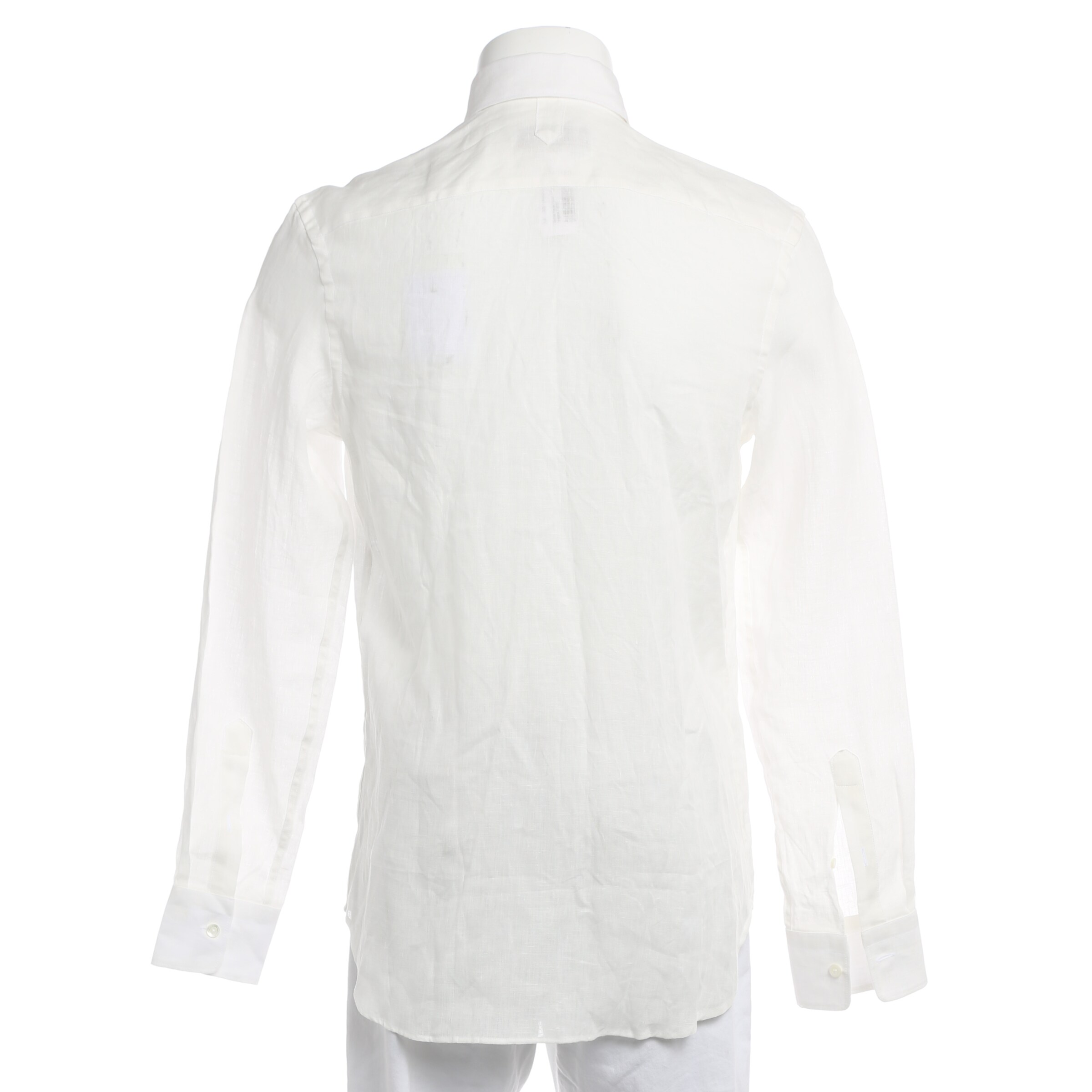 Canali Freizeithemd / Shirt / Polohemd langarm S in Weiß