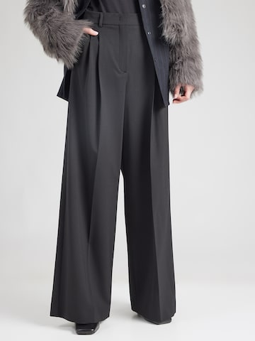 Weekend Max Mara Широкий Брюки со складками 'DASTA' в Черный: спереди