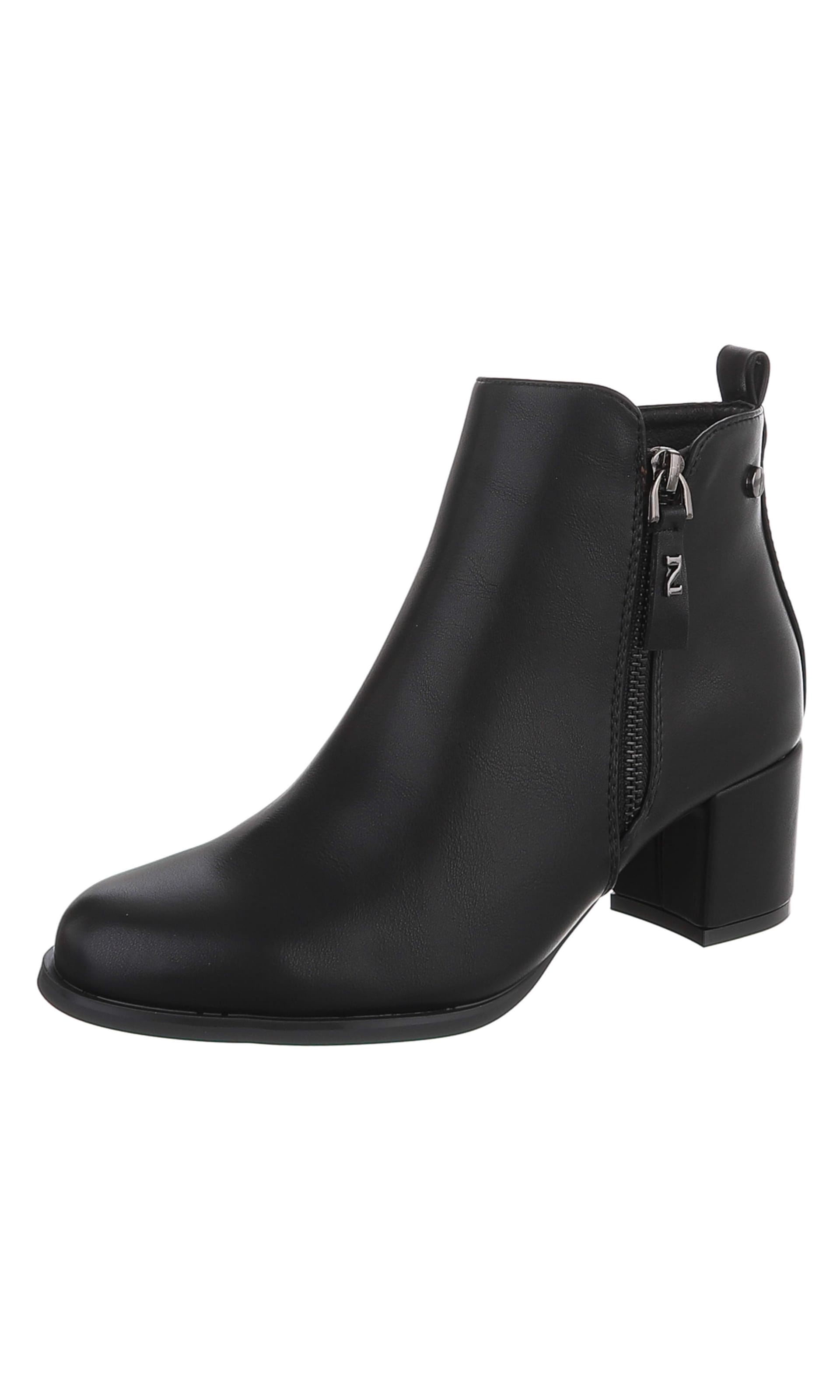 Ital-Design Ankle Boots in Schwarz: Vorderseite