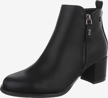 Ital-Design Ankle Boots in Schwarz: Vorderseite