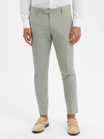 Coupe slim Pantalon à plis 'Melwin' STRELLSON en vert : devant