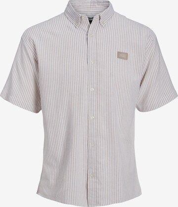 JACK & JONES Regular fit Button Up Shirt in Beige: front