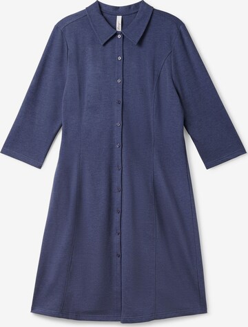 SHEEGO Shirt Dress in Blue: front