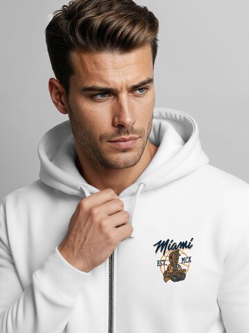 Neverless Sweatjacke 'Miami Snake'‌‌‌‌ in Weiß