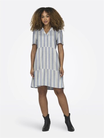 Robe 'TIRI-CARO' ONLY en bleu : devant