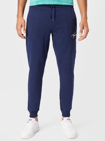 Tommy Jeans - Tapered Calças em azul: frente