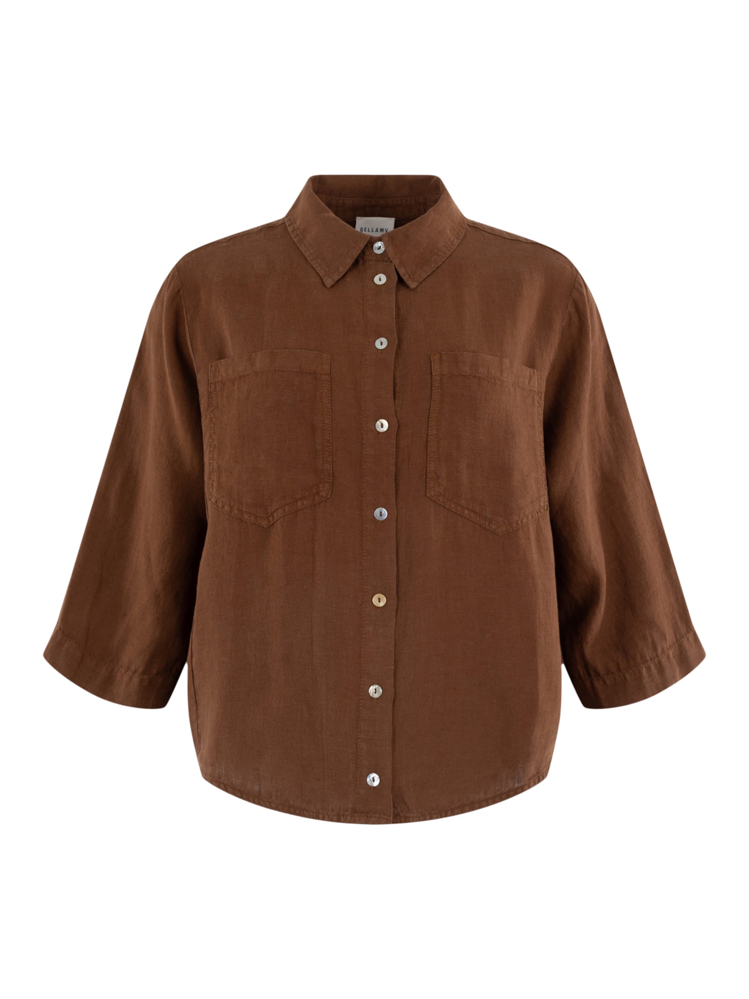 Bellamy Gallery Blouse 'Juno' in Brown: front