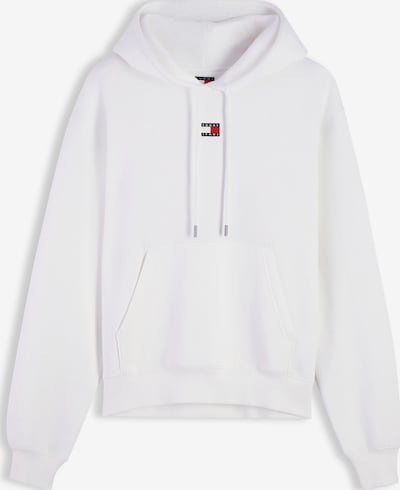 XXS dydžio Megztinis be užsegimo iš Tommy Jeans, spalva – tamsiai mėlyna / vyšninė spalva / balta, Prekių apžvalga
