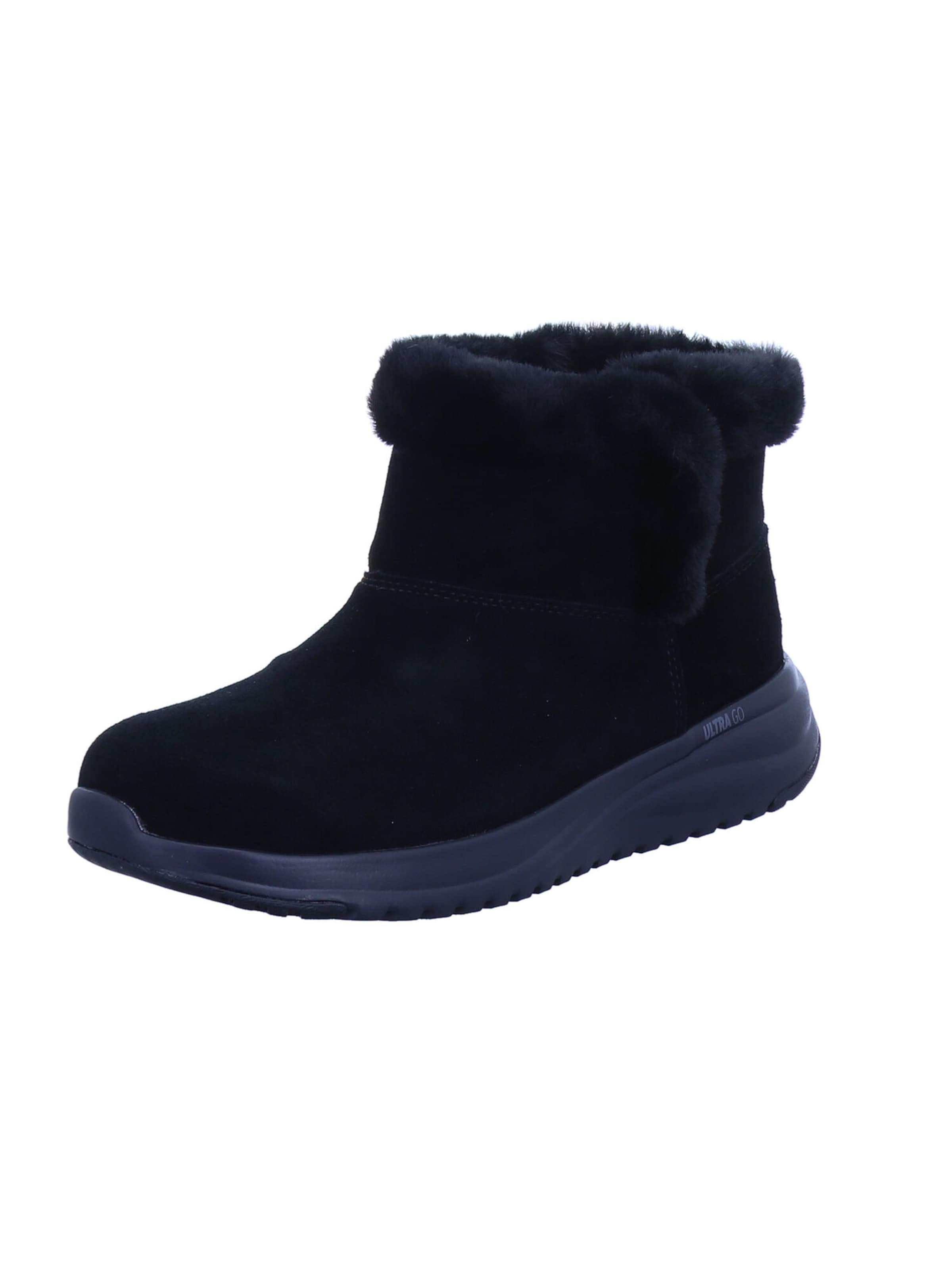 SKECHERS Боти 'On The Go Stellar - Cozy Step' в черно: отпред