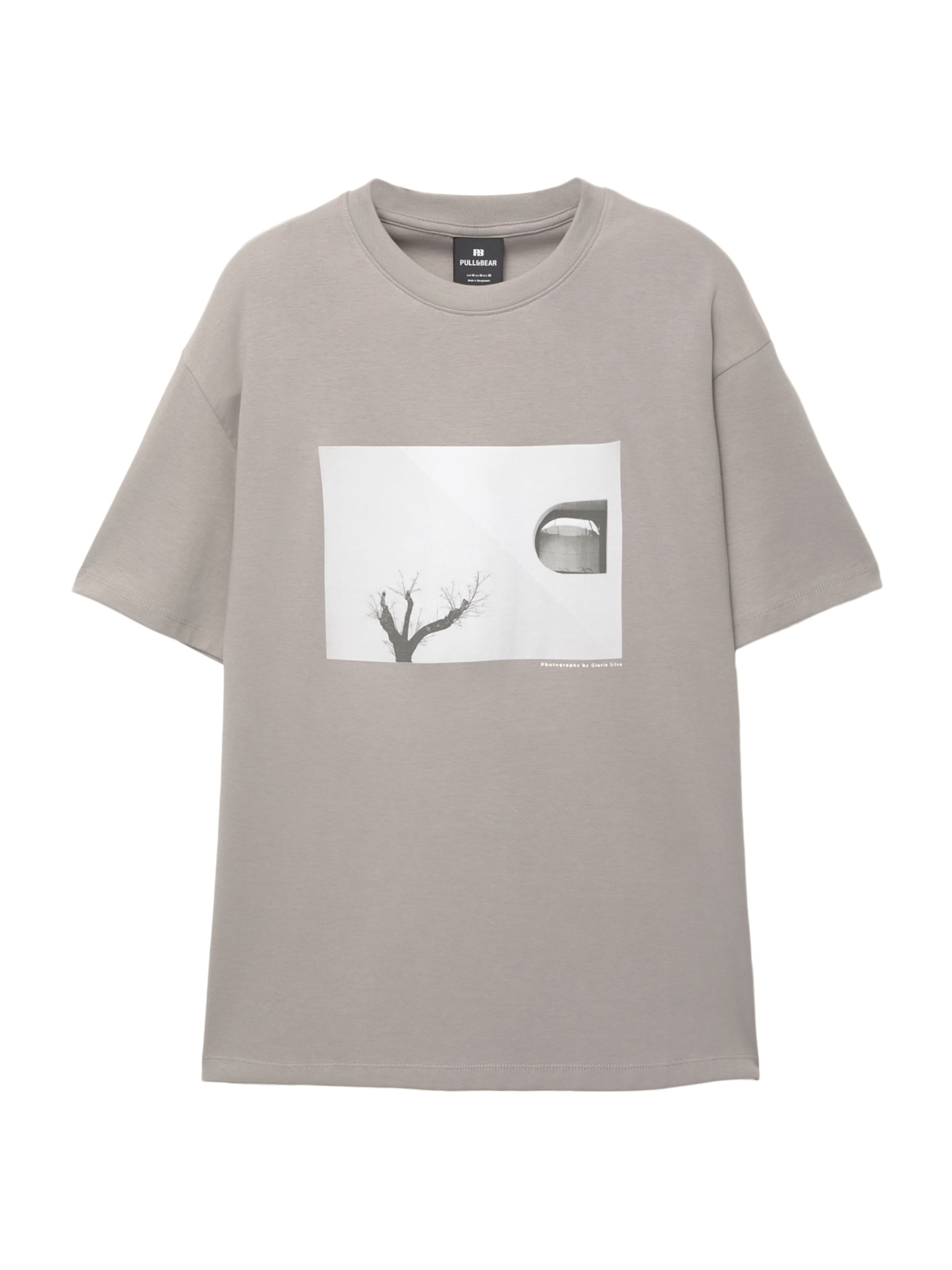 Pull&Bear T-Shirt in Grau: Vorderseite