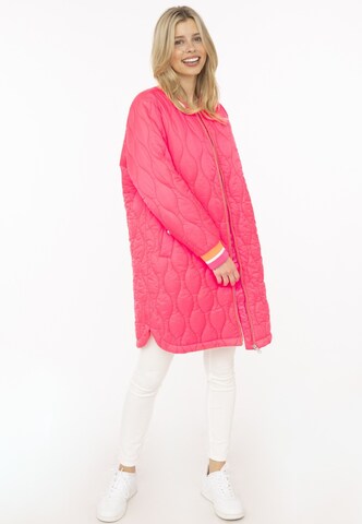 Zwillingsherz Langmantel Bombermantel „shine Hope Smile“ in Pink: Vorderseite