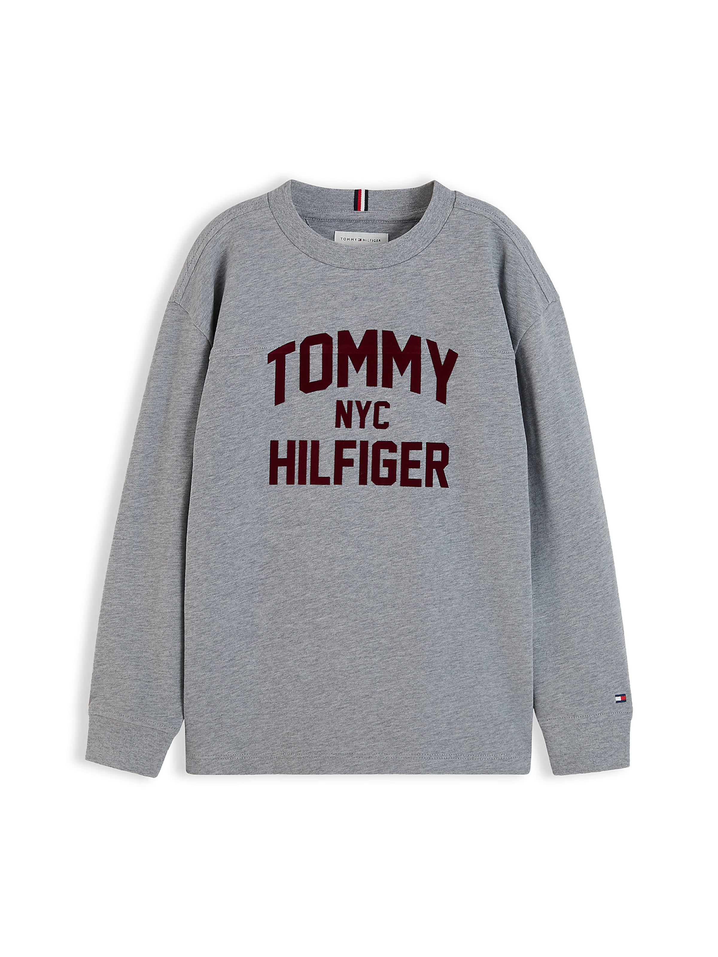 TOMMY HILFIGER Shirt 'BRAND LOVE' in Grijs: voorkant