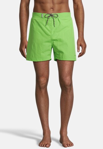 BECO the world of aquasports Board shorts 'Tide Fit' in Green: front