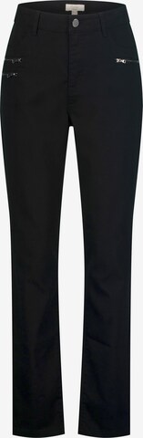 October Slimfit Broek in Zwart: voorkant