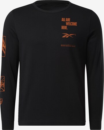 Reebok Shirt 'All Are Welcome Here' in Black: front