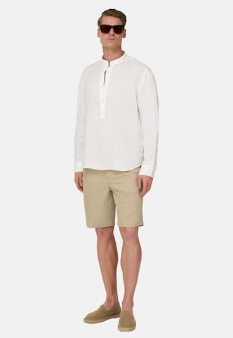 Boggi Milano Slim fit Pleat-front trousers 'B Sustainable'' in Beige