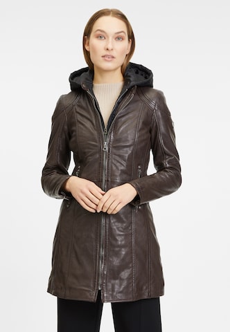 Gipsy Between-Seasons Coat in Brown: front