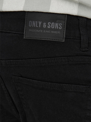 regular Jeans 'WEFT' di Only & Sons in nero