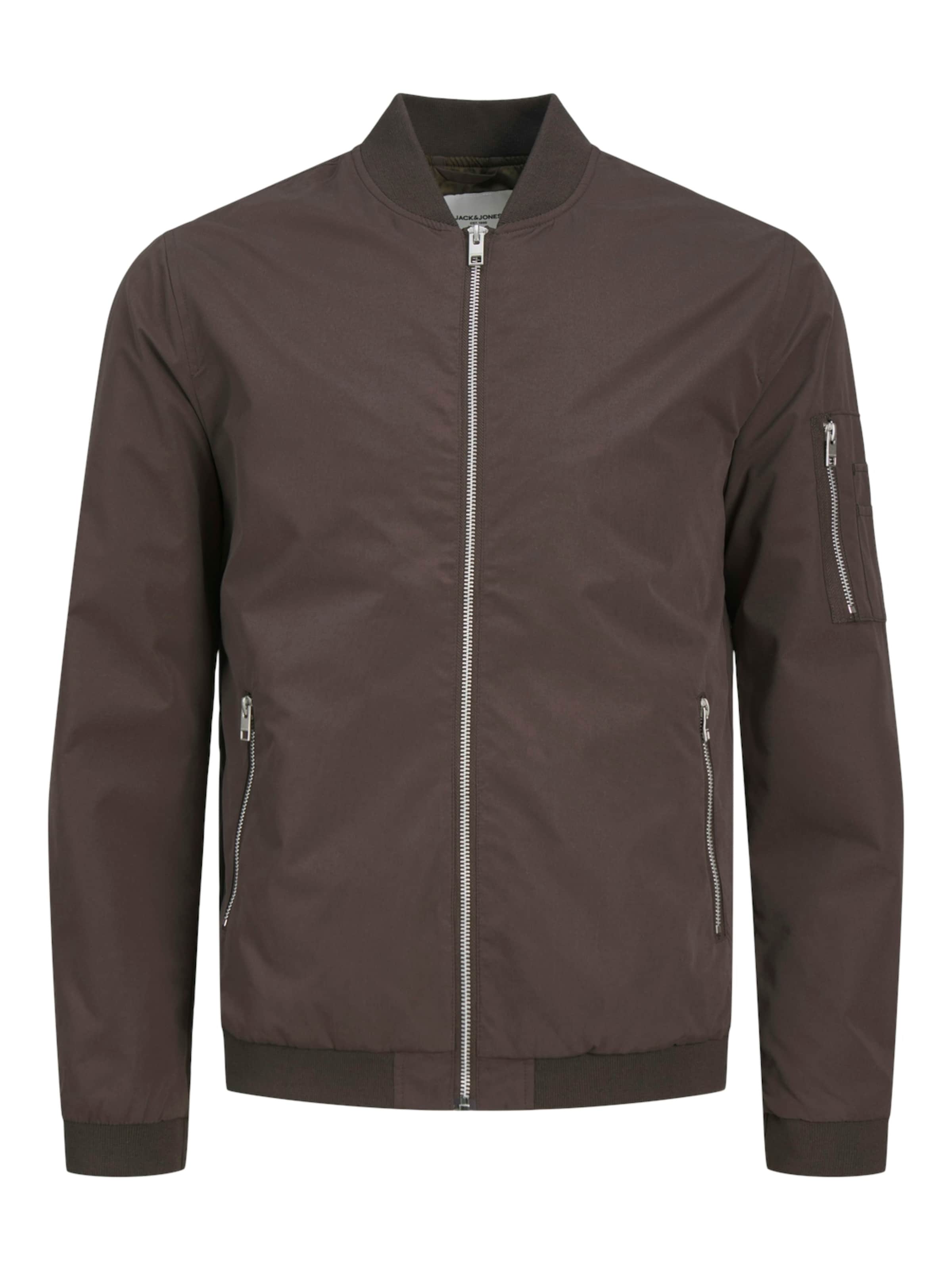 JACK & JONES Prehodna jakna 'JJERush' | rjava barva: sprednja stran