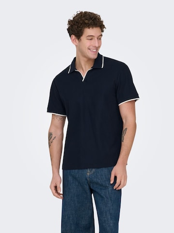 Only & Sons Shirt 'ONSAston' in Blauw: voorkant