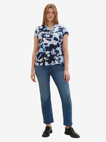 Tom Tailor Women + Bluse in Blau