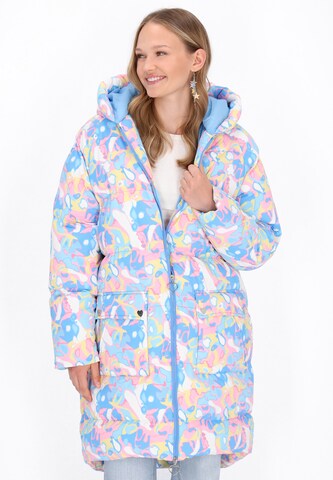 Manteau mi-saison MYMO en bleu : devant