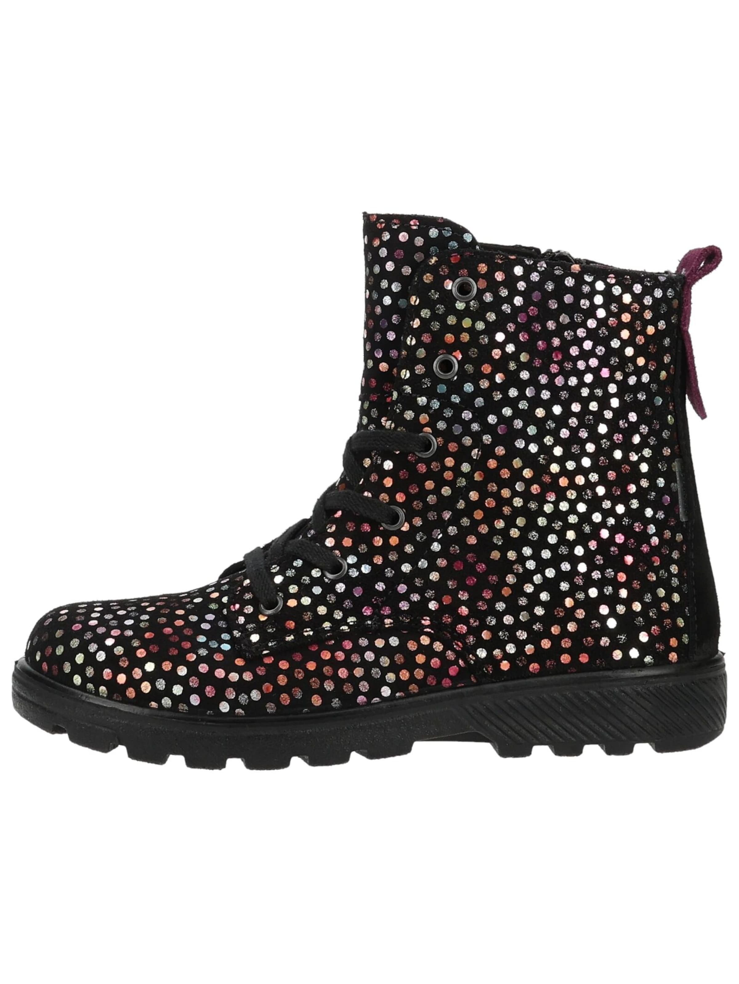 RICOSTA Lace-Up Ankle Boots in Black