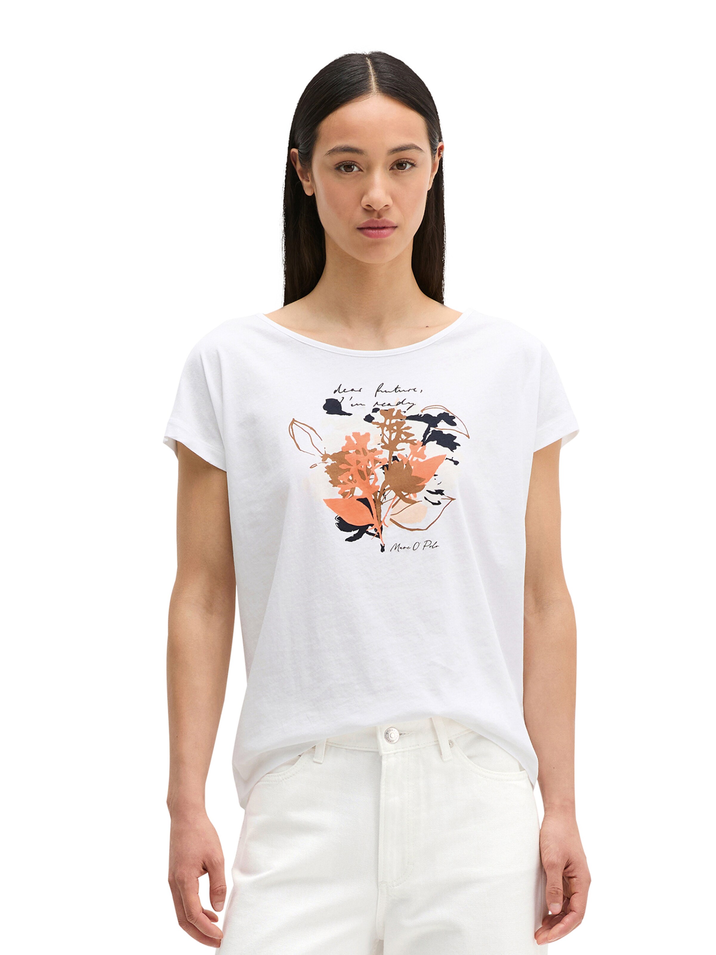 Marc O'Polo Тениска в бяло: отпред