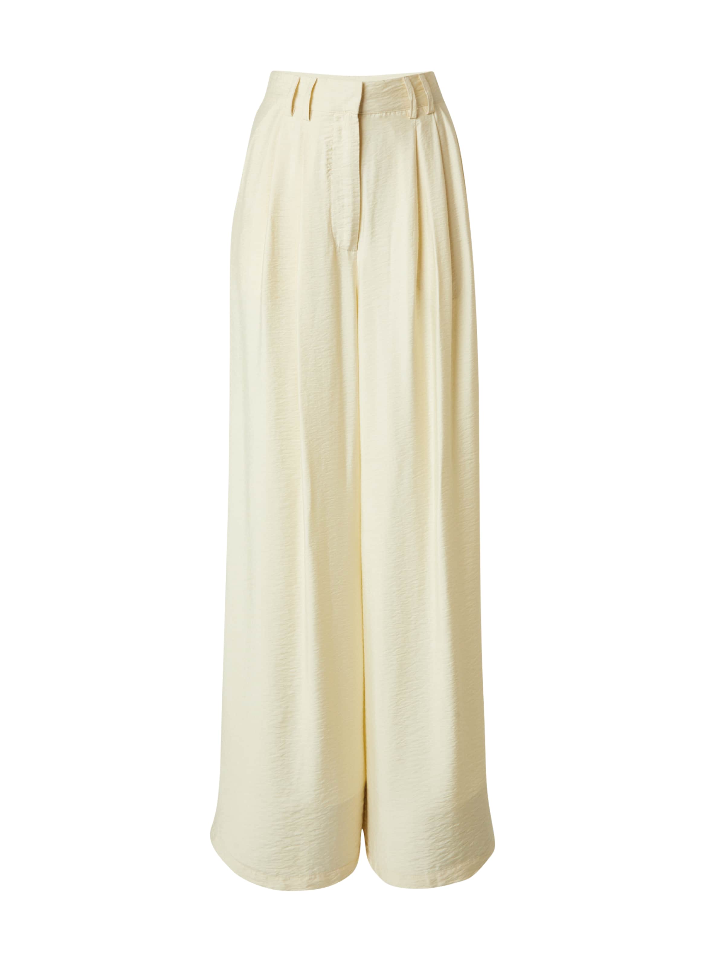 Guido Maria Kretschmer Women Široke hlačnice Hlače z naborki 'Finja' | rumena barva: sprednja stran