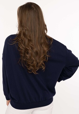 Zwillingsherz Sweatshirt 'FEEL GOOD CLUB' in Blauw