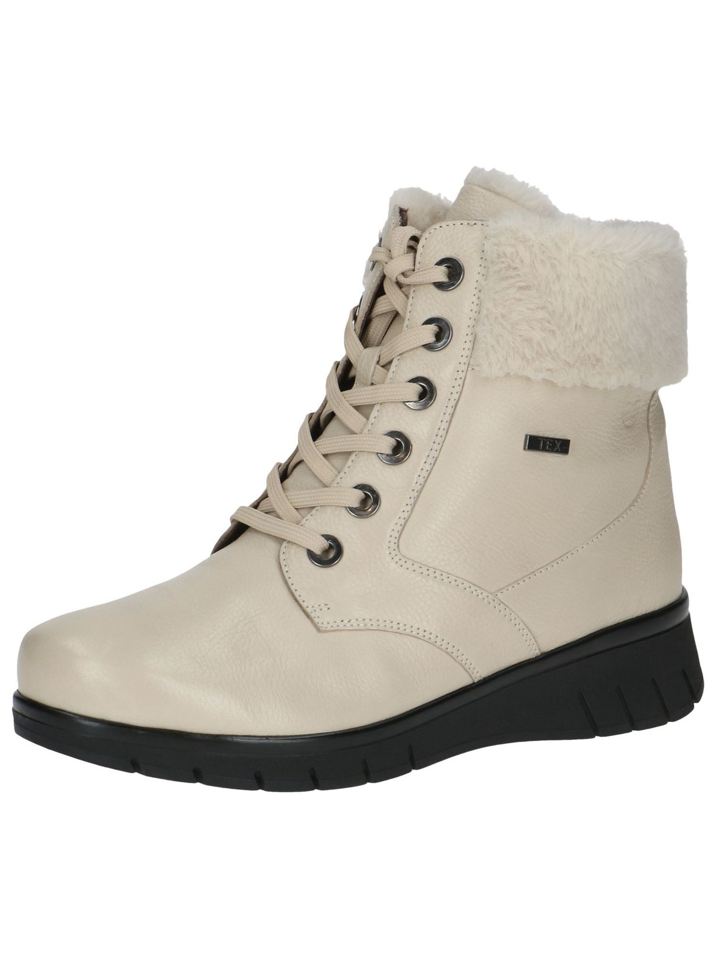 CAPRICE Schnürstiefelette in Weiß: Vorderseite