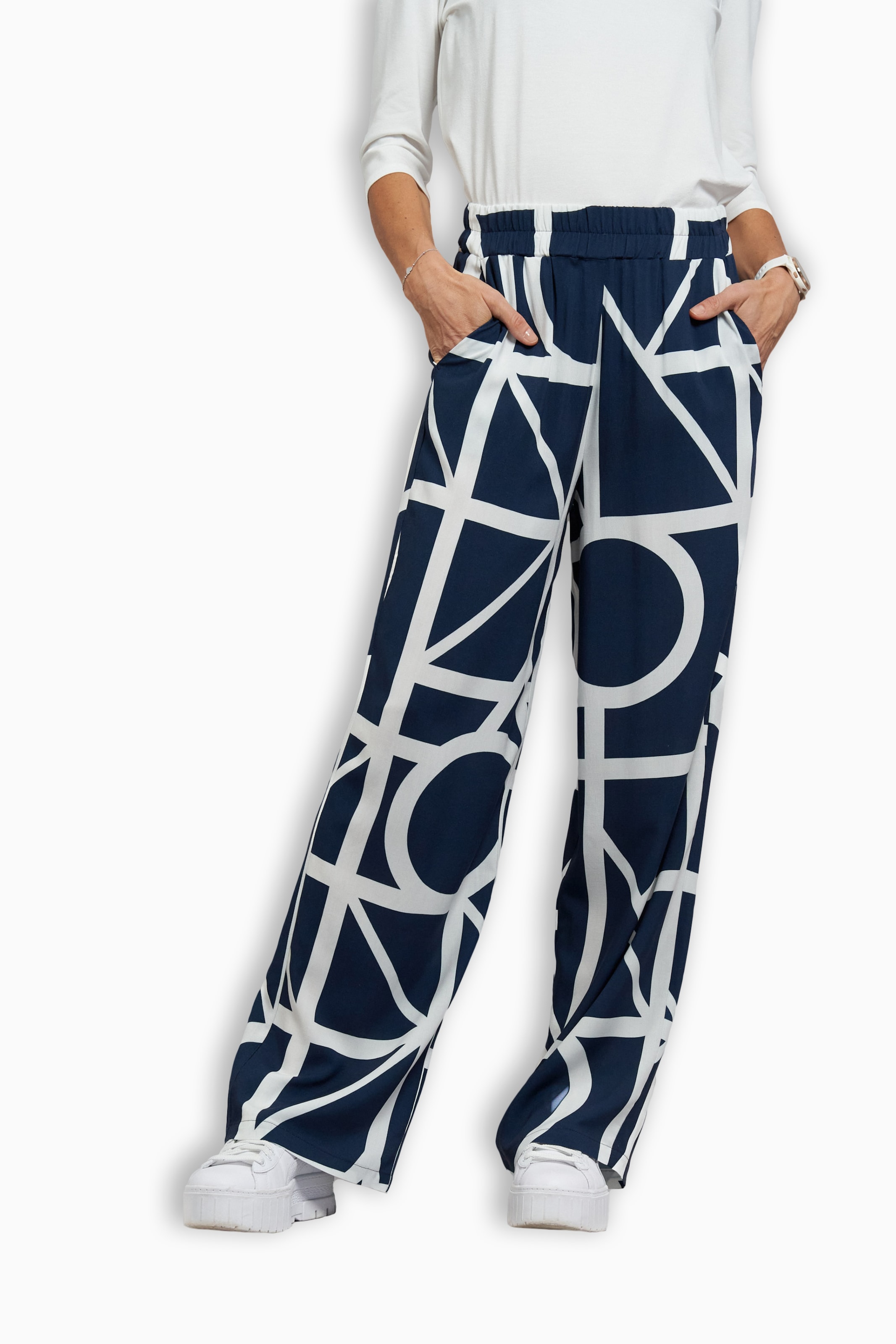Seidel Moden Wide leg Pants in Blue
