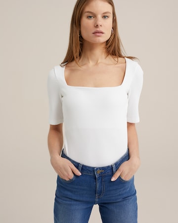 WE Fashion - Camiseta en blanco: frente