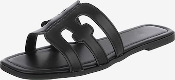 Ital-Design Mules in Black: front