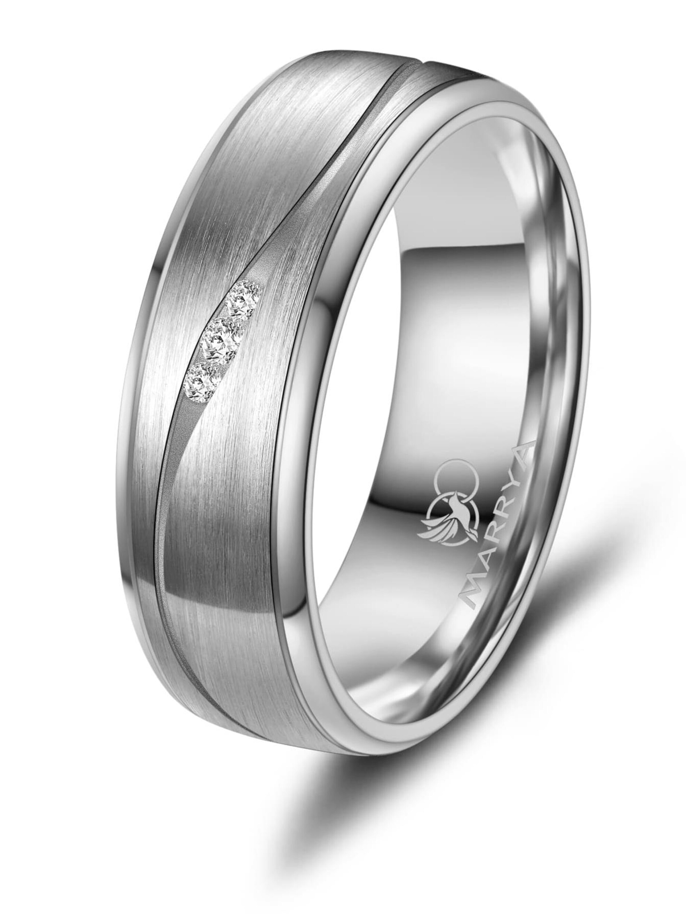 Anello 'MARRYA TI-49 Ehering aus Titan' di MARRYA in argento