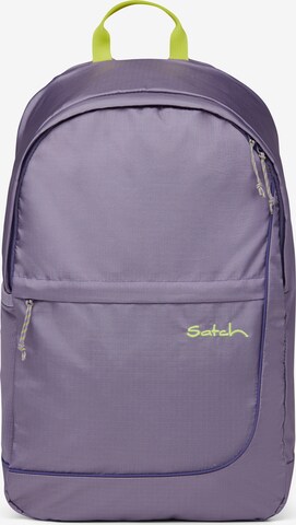 Satch Backpack in Purple: front