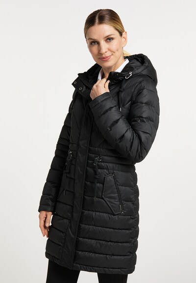 usha BLACK LABEL Between-Seasons Coat in Black, View model