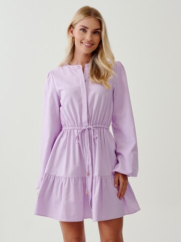 Robe 'SABINA' Tussah en violet : devant