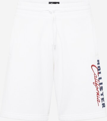 Pantalon HOLLISTER en blanc : devant