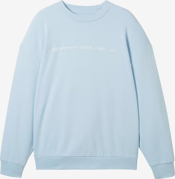 TOM TAILOR DENIM Sweatshirt in Blue: front