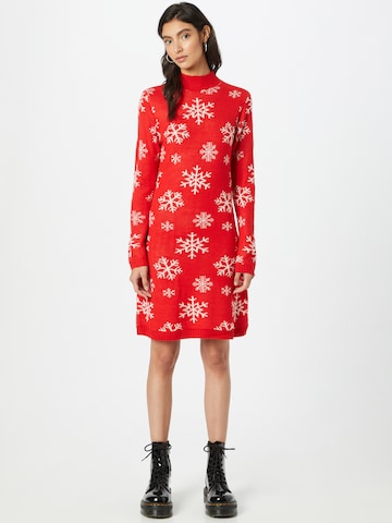 PIECES Knitted dress 'FINA' in Red: front