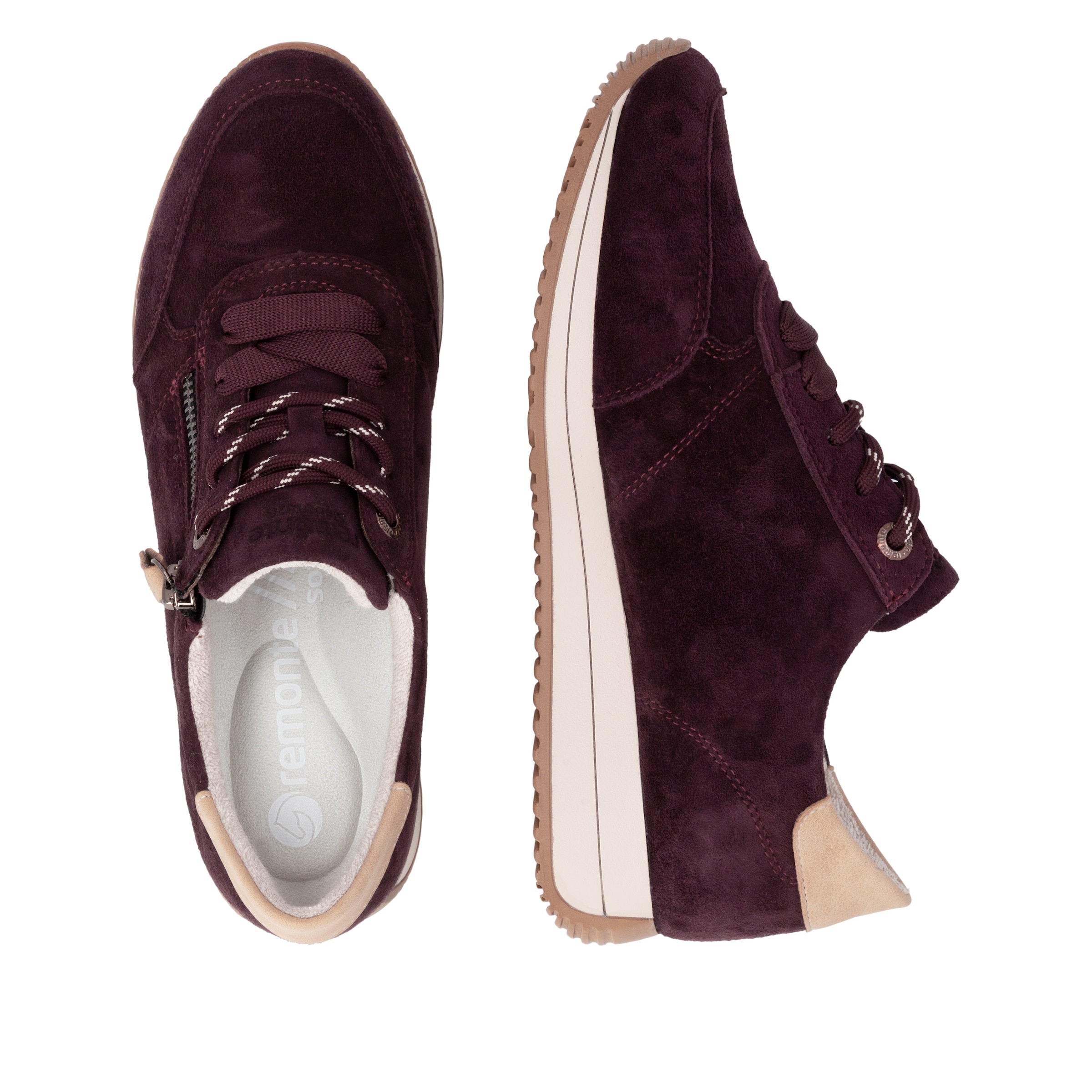 Chaussure de sport à lacets REMONTE en rouge