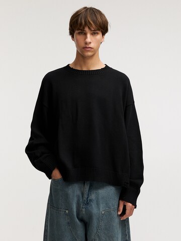 Pull-over Pull&Bear en noir : devant
