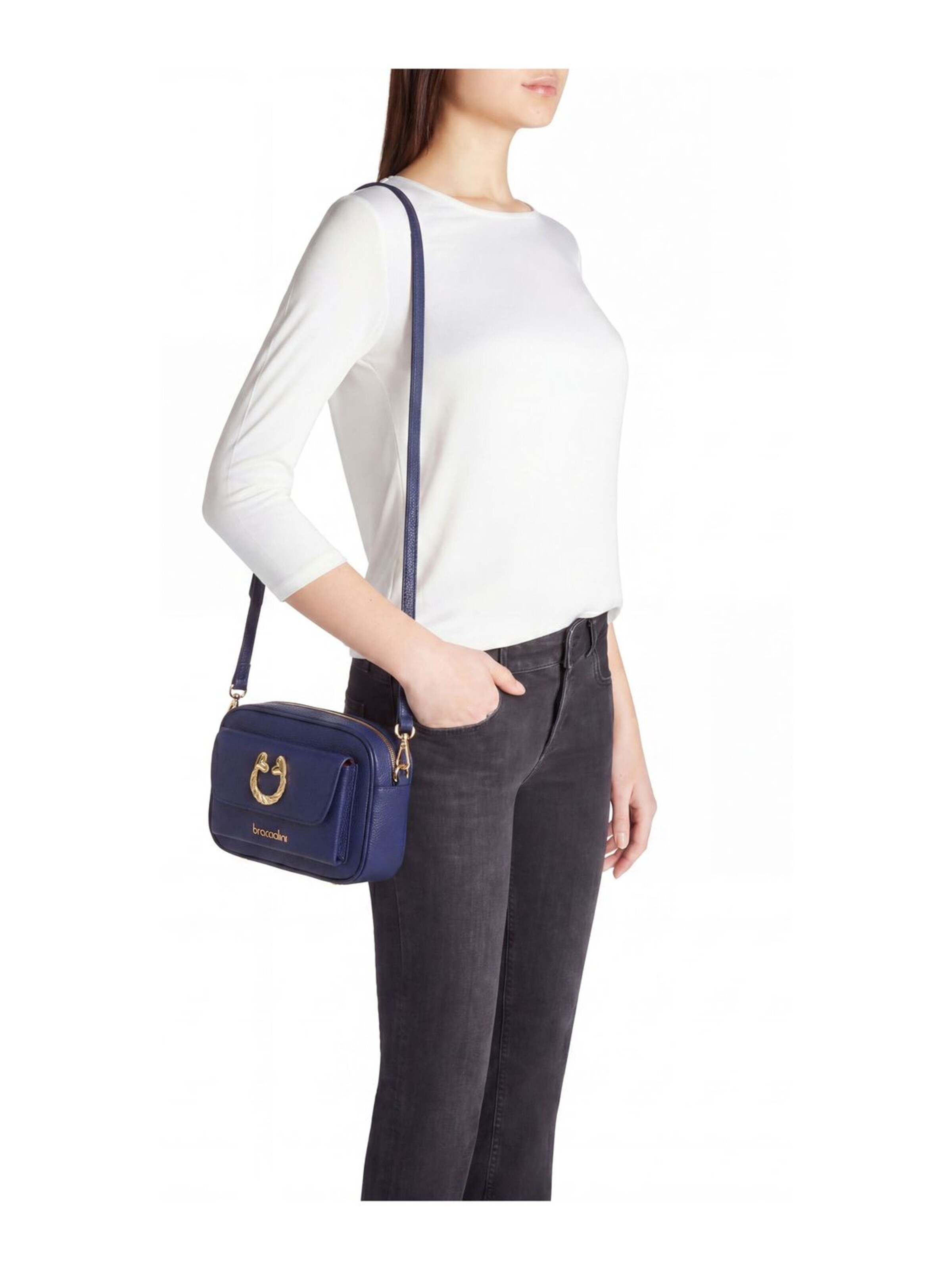Borsa a tracolla 'Dolly' di Braccialini in blu