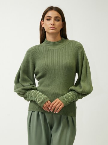 Pull-over ' Fancy ' Influencer en vert : devant