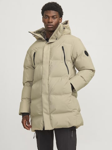 JACK & JONES Зимняя куртка 'JCOAlpha' в Бежевый: спереди